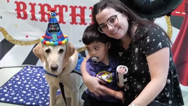 Hospital Dog Celebrates 8th Birthday With Young Patients